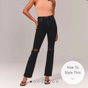 COPY - Black distressed ultra high rise jeans